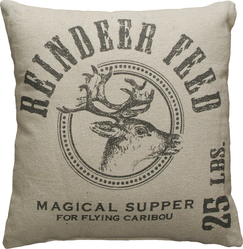 Reindeer Feed  Pillow
