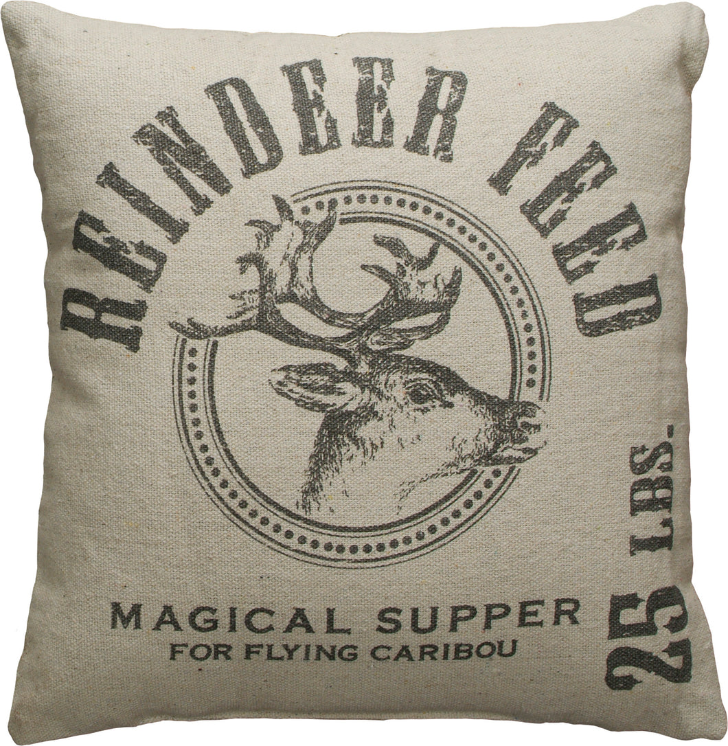 Reindeer Feed  Pillow