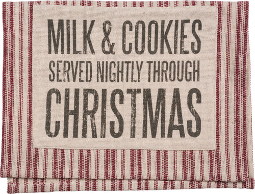 Milk & Cookies Served Nightly Kitchen Towel