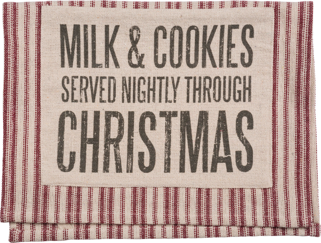 Milk & Cookies Served Nightly Kitchen Towel