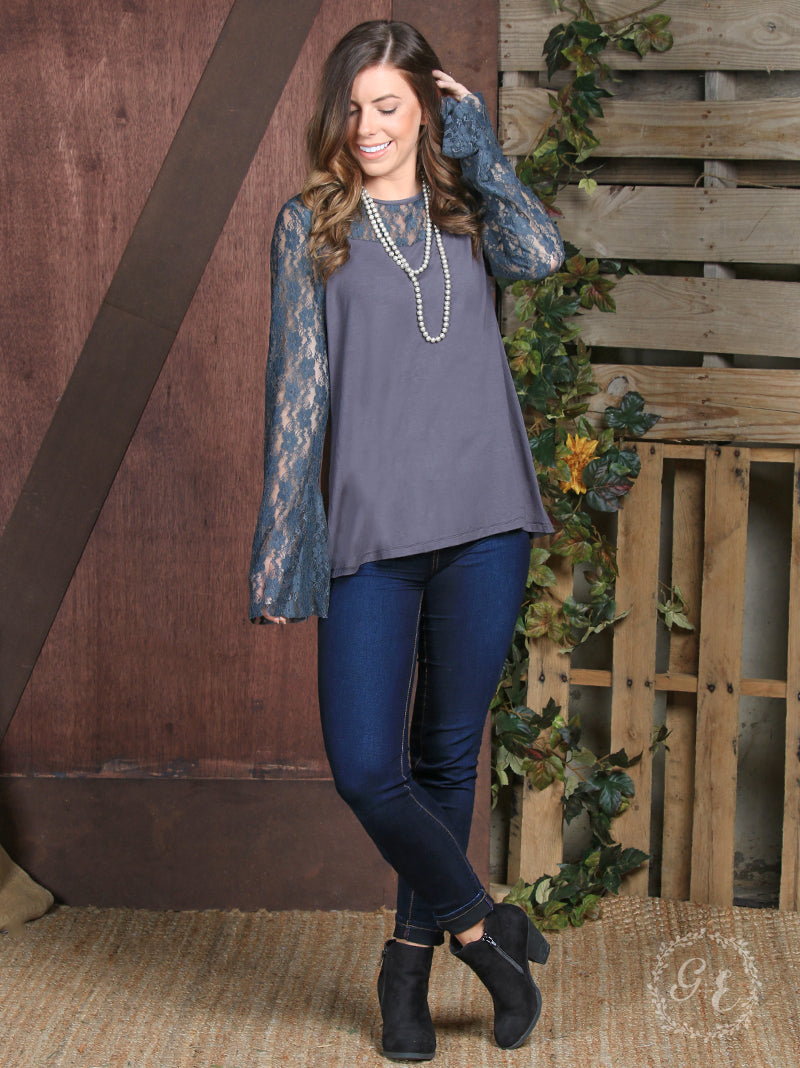 The Holiday Blouse, Grey
