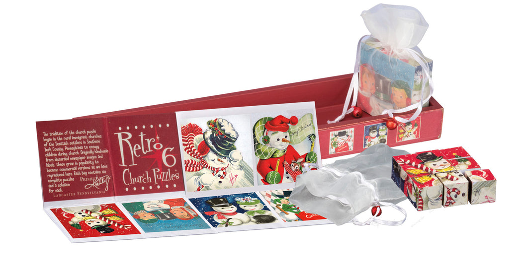 Retro Snowman Church Puzzle