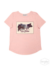 This Little Piggy Patch on Dusty Pink Short Sleeve