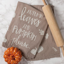 Autumn Leaves And Pumpkin Please Kitchen Towel