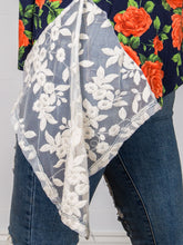 Stop & Smell the Roses Tunic with Lace Inset