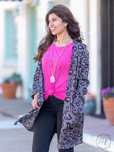 Pink Panther Cardigan with Pockets