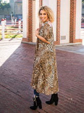 On the Prowl Lightweight Leopard Kimono with Sequin Detail