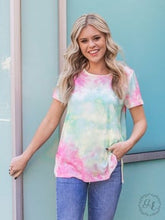Seaside Bliss Tie-Dye Tee with Caged Back Detail