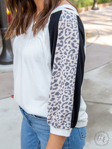 Love the Chase Three-Quarter Sleeve Top, Leopard