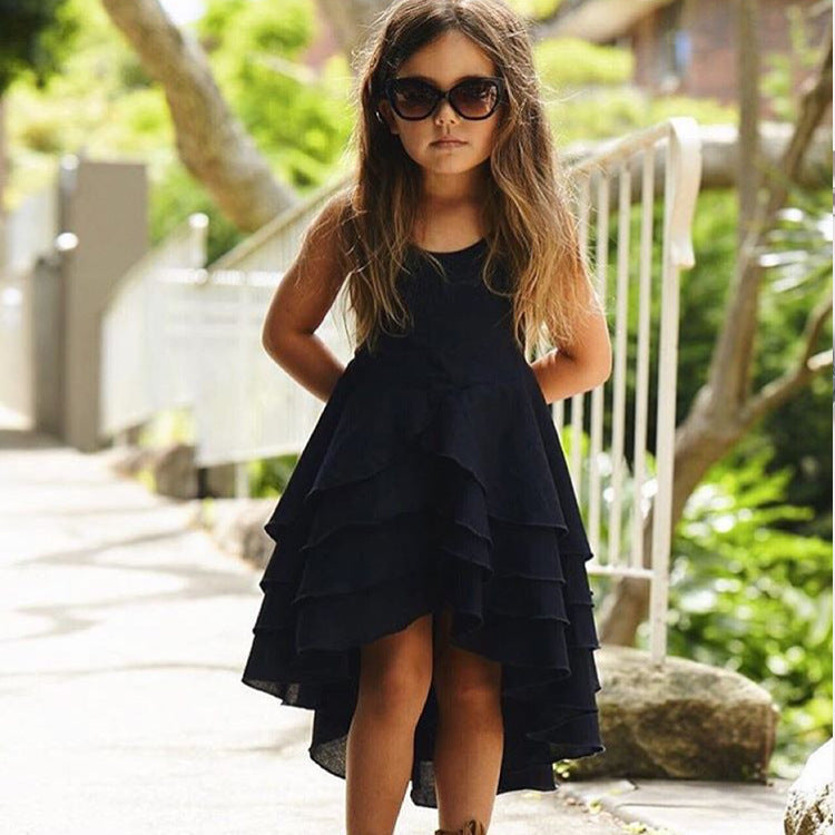 Girls Cake Dress Black