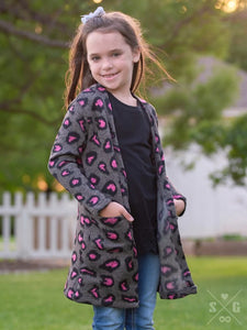 Girls' Pink Panther Cardigan with Pockets