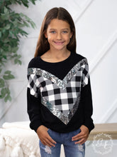 What Love Is Round Neck Drop Long Sleeve with Sequins, Black